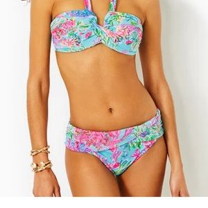 NWT Lilly Pulitzer Lagoon Sarong Hipster Bottom, Celestial Blue size 10